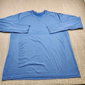 Lululemon Shirt Men XXL Metal Vent Tech Long Sleeve Blue Quick Dry Running